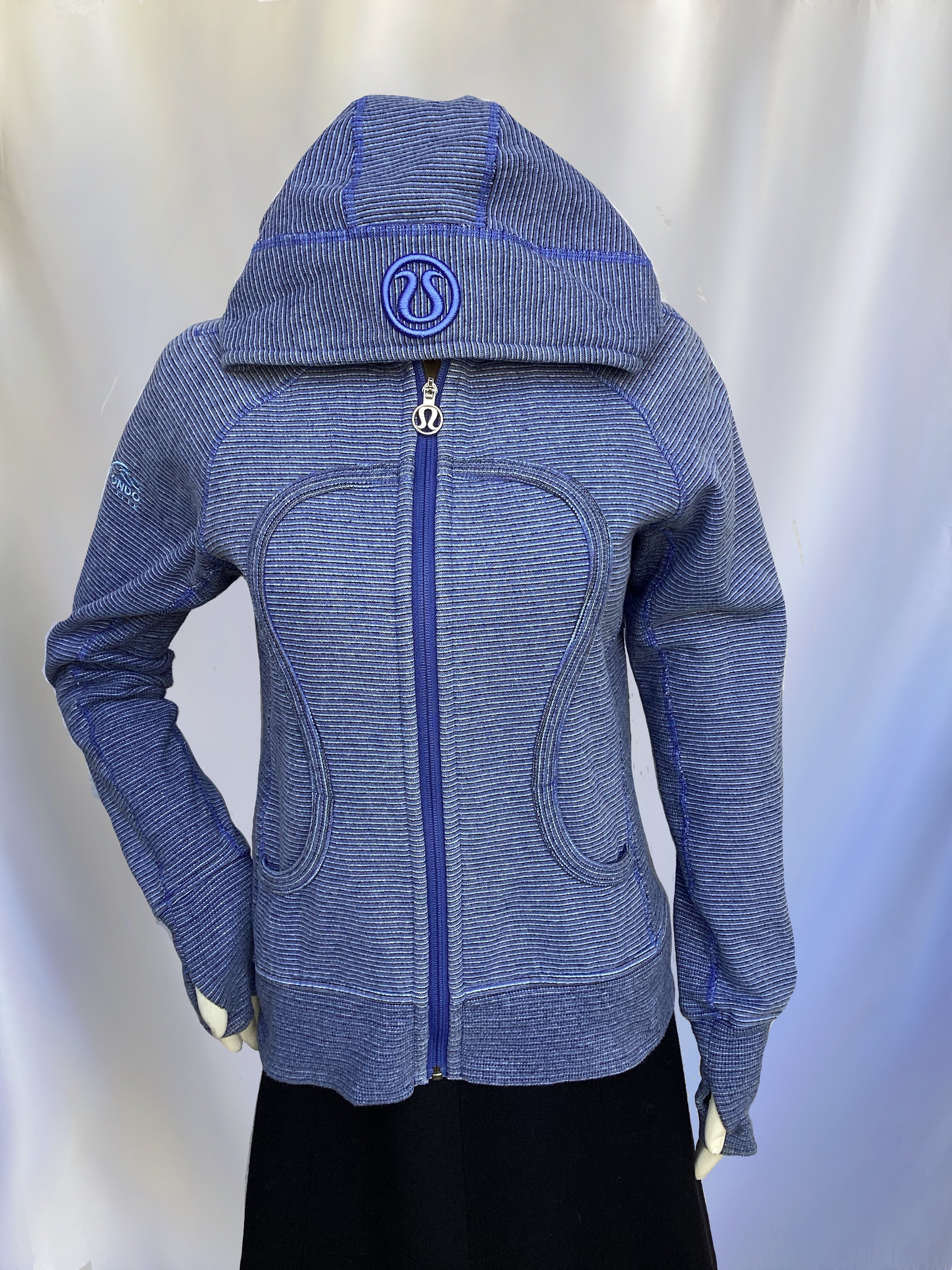 lululemon Blue Striped Fleece Lined Hooded Jacket – PhoenixLuxe