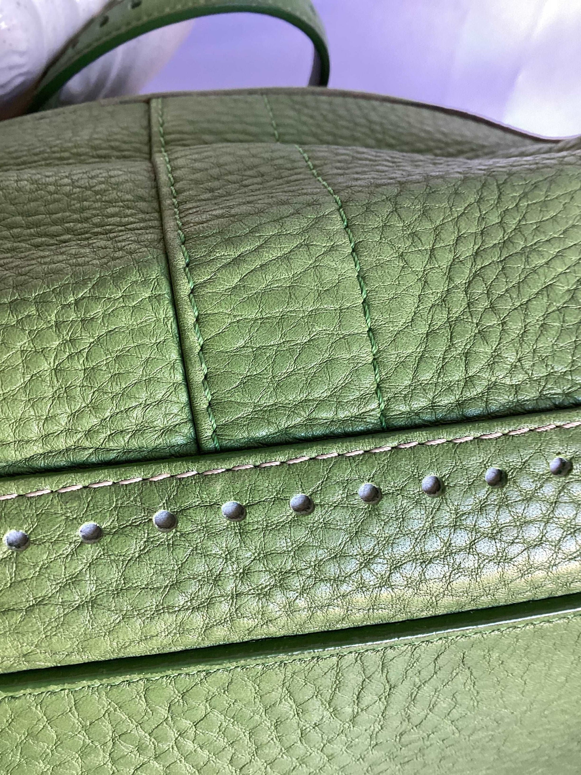 lime green coach purse