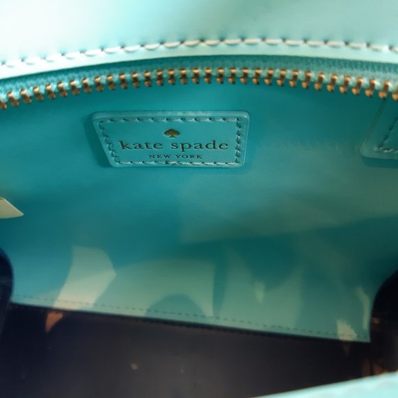 Kate Spade Grand Street Calico Leather Crossbody, Fresh Air (Aqua)